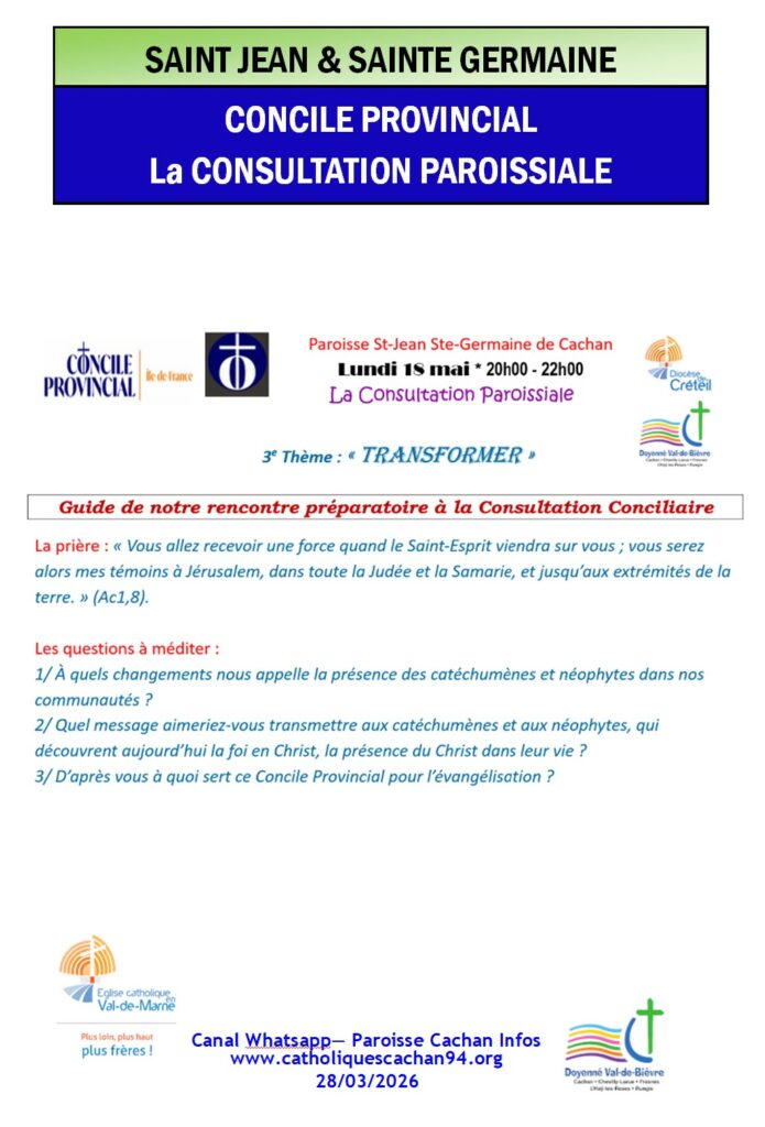 Concile Paroissial - La Consultation Paroissiale