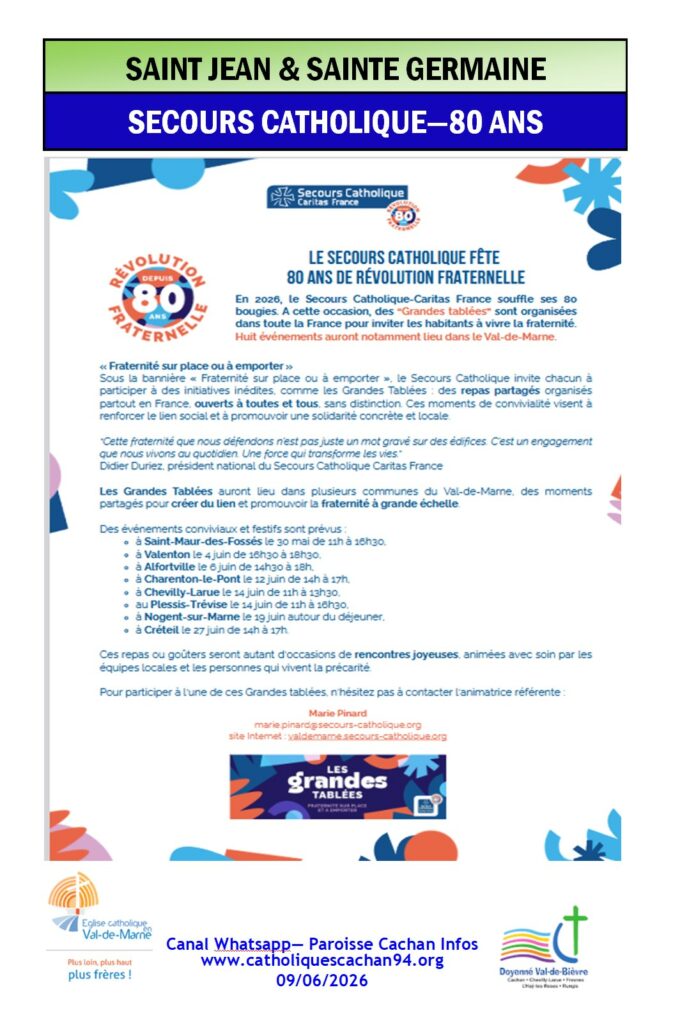 Secours Catholique Fête ses 80 Ans
