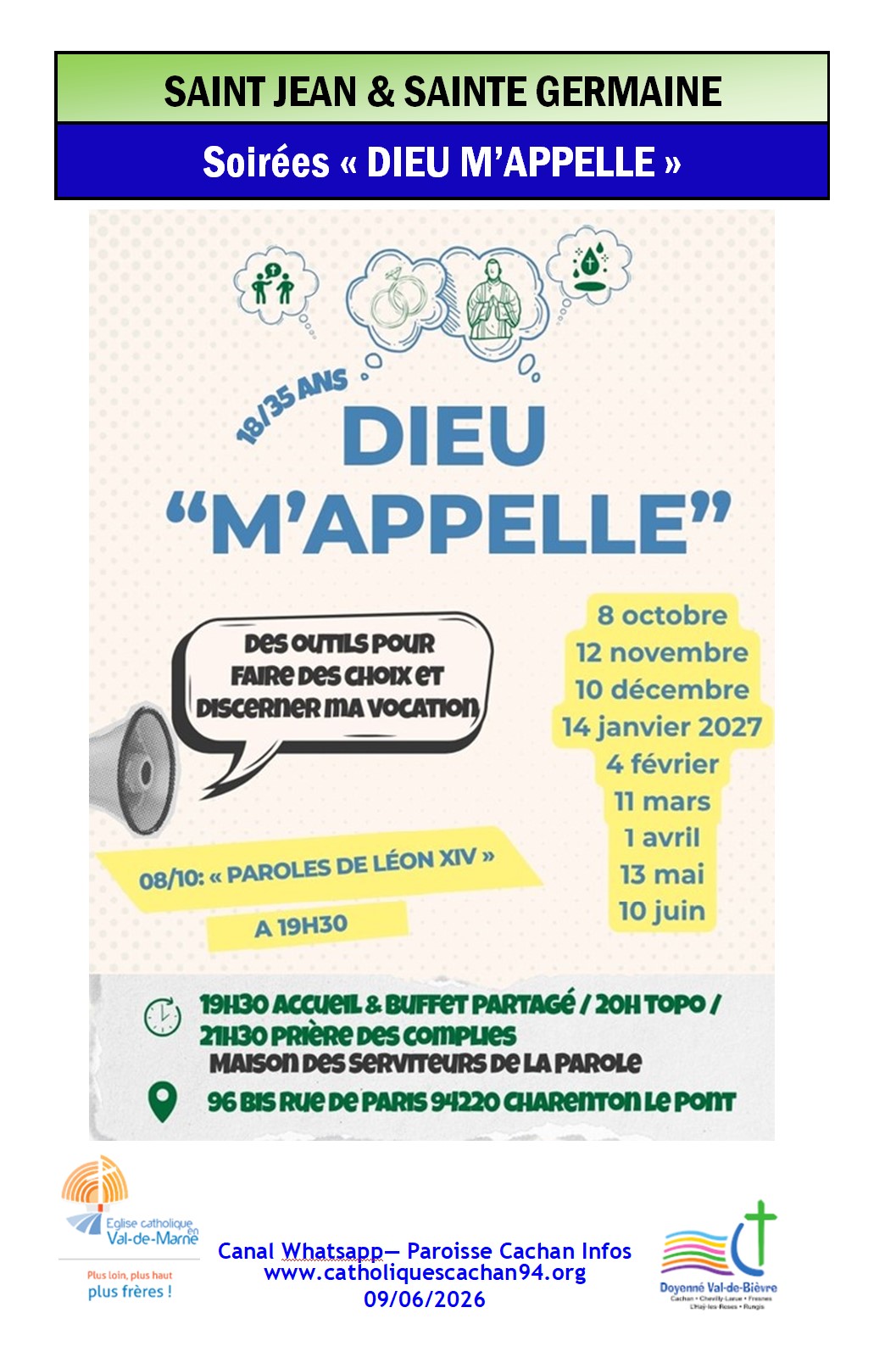 Soirées DIEU M'APPELLE